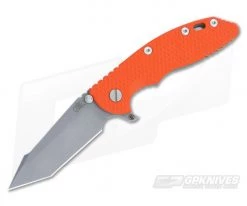 Hinderer Knives XM-18 3.5" Orange Fatty Harpoon Tanto Working Finish