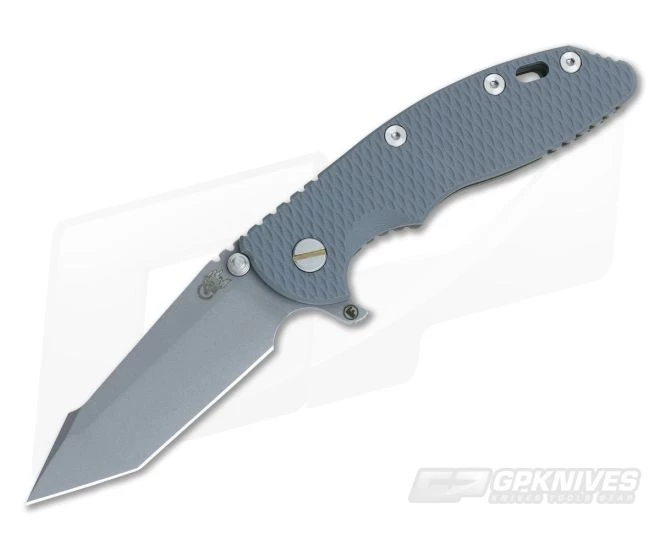 Hinderer Knives XM-18 3.5" Gray Fatty Harpoon Tanto Battle Bronze Frame 3 Hinderer Knives XM-18 3.5" Gray Fatty Harpoon Tanto Battle Bronze Frame