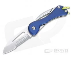Fox Knives Sailing Knife 420C Blue Aluminum Liner Lock Folder w/ Marlin Spike 01FX074