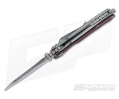 Hinderer Knives MP-1 Maroon Micarta 3.25" Stonewashed Flipper -Rescue Knives Sales Store 0321 3