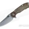 Hinderer Knives MP-1 Canvas Micarta 3.25" Stonewashed Flipper -Rescue Knives Sales Store 0323 1
