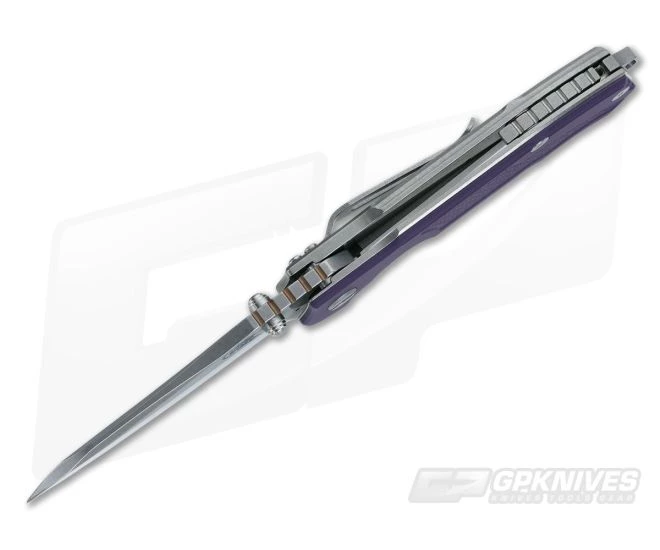 Hinderer Knives MP-1 Purple G10 3.25" Stonewashed Flipper 5 Hinderer Knives MP-1 Purple G10 3.25" Stonewashed Flipper - Image 3