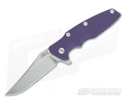 Hinderer Knives Eklipse Gen 2 Flipper Purple G10 Blue Ano Bowie