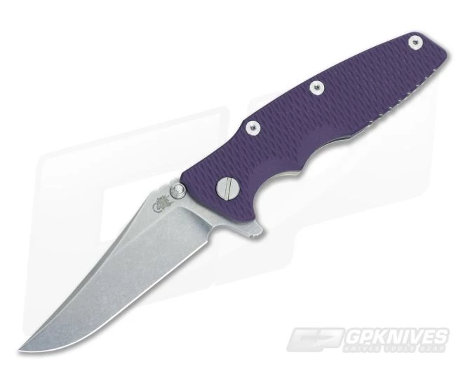 Hinderer Knives Eklipse Gen 2 Flipper Purple G10 Bowie 3 Hinderer Knives Eklipse Gen 2 Flipper Purple G10 Bowie