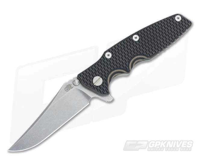 Hinderer Knives Eklipse Gen 2 Flipper Tan Black Bowie 3 Hinderer Knives Eklipse Gen 2 Flipper Tan Black Bowie