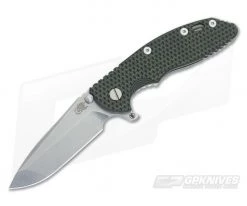 Hinderer Knives XM-18 3.5" Green-Black Fatty Spanto Stonewash