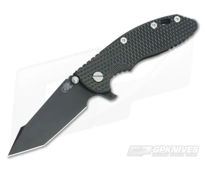 Hinderer Knives XM-18 3.5" Black/OD Fatty Harpoon Tanto Black DLC 3 Hinderer Knives XM-18 3.5" Black/OD Fatty Harpoon Tanto Black DLC