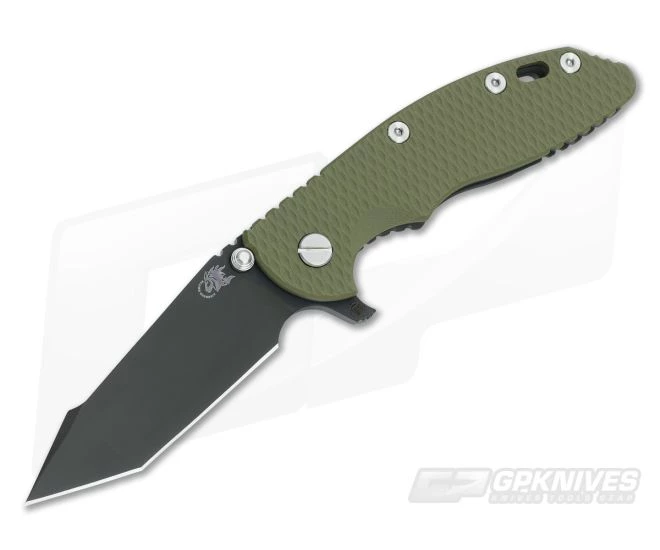 Hinderer Knives XM-18 3.5" OD Green Fatty Harpoon Tanto Black DLC 3 Hinderer Knives XM-18 3.5" OD Green Fatty Harpoon Tanto Black DLC