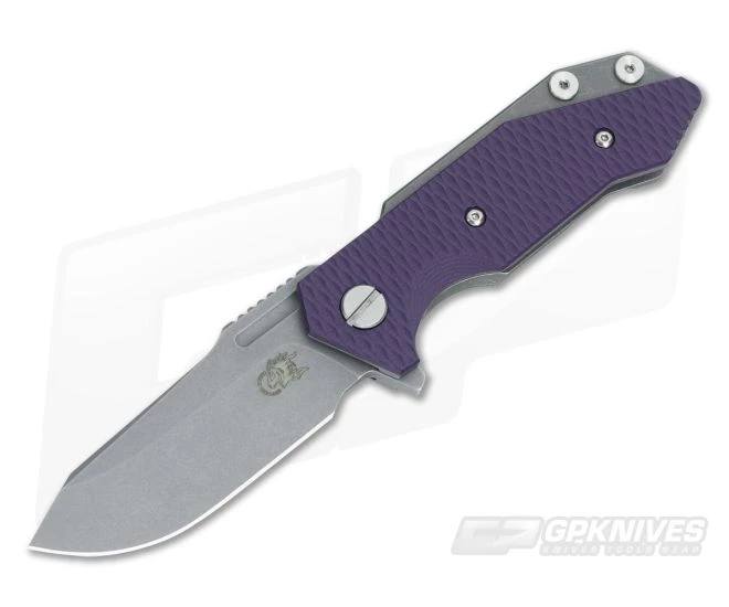 Hinderer Knives Half Track 2.75" Purple G10 Working Finish 3 Hinderer Knives Half Track 2.75" Purple G10 Working Finish