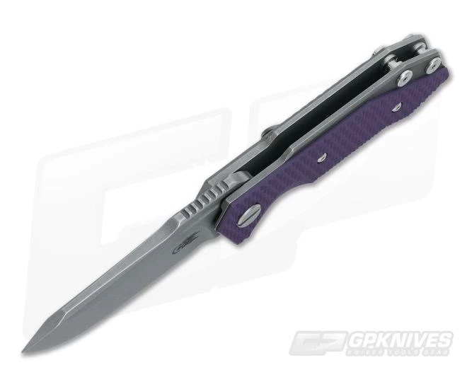 Hinderer Knives Half Track 2.75" Purple G10 Working Finish 5 Hinderer Knives Half Track 2.75" Purple G10 Working Finish - Image 3