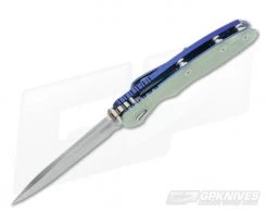 Hinderer Knives XM-18 3.5" Translucent Slicer NON Flipper Battle Blue Frame -Rescue Knives Sales Store 0409 3