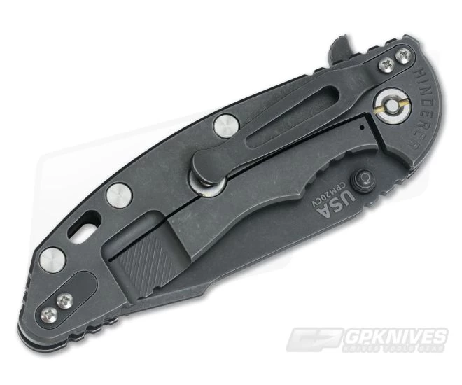 Hinderer Knives XM-18 3.5" Black Harpoon Spanto Battle Black DLC Flipper 4 Hinderer Knives XM-18 3.5" Black Harpoon Spanto Battle Black DLC Flipper - Image 2