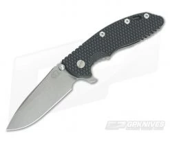 Hinderer Knives XM-18 3.5" Black/Green Spear Point Battle Anthracite DLC Flipper