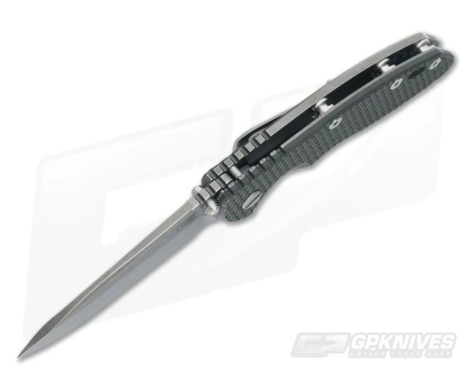 Hinderer Knives XM-18 3.5" Black/Green Spear Point Battle Anthracite DLC Flipper 5 Hinderer Knives XM-18 3.5" Black/Green Spear Point Battle Anthracite DLC Flipper - Image 3