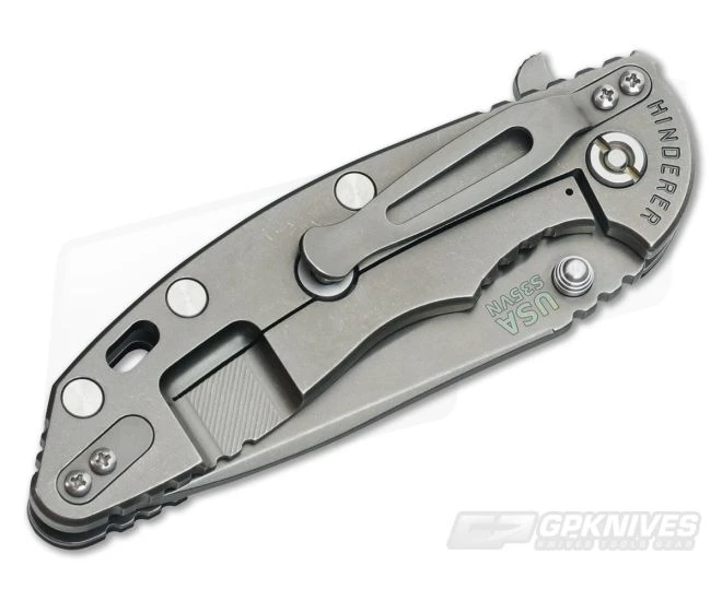 Hinderer Knives XM-18 3.5" Black Spear Point Battle Anthracite DLC Flipper 4 Hinderer Knives XM-18 3.5" Black Spear Point Battle Anthracite DLC Flipper - Image 2