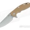 Hinderer Knives XM-18 3.5" GEN 5 Sheepsfoot Working Finish 20CV Coyote Tan G10
