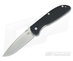 Hinderer Firetac Spear Point Stonewash 20CV Thumb Disk Black G10 Titanium Frame Lock Folder