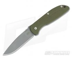 Hinderer Firetac Spanto Working Finish 20CV Thumb Disk OD Green G10 Titanium Frame Lock Folder