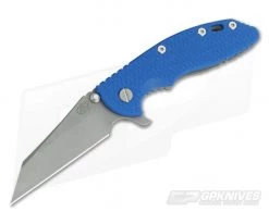 Hinderer Knives XM-18 3.5" GEN 5 Wharncliffe Working Finish 20CV Blue G10