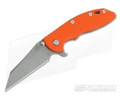 Hinderer Knives XM-18 3.5" GEN 5 Wharncliffe Working Finish 20CV Orange G10