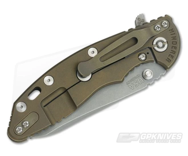 Hinderer XM-18 3.5" GEN 6 Sheepsfoot WF 20CV Black G10 Battle Bronze Tri-Way Pivot Flipper 4 Hinderer XM-18 3.5" GEN 6 Sheepsfoot WF 20CV Black G10 Battle Bronze Tri-Way Pivot Flipper - Image 2