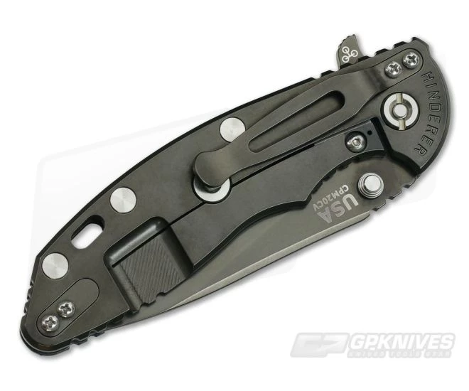 Hinderer XM-18 3.5" GEN 6 Skinny Slicer Stonewash Black DLC 20CV Blue G10 Tri-Way Pivot Flipper 4 Hinderer XM-18 3.5" GEN 6 Skinny Slicer Stonewash Black DLC 20CV Blue G10 Tri-Way Pivot Flipper - Image 2