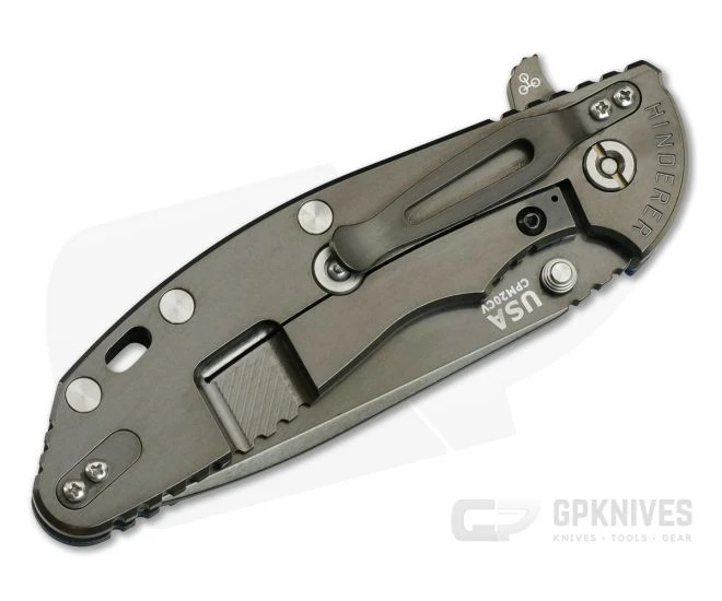 Hinderer Knives XM-24 Blue Spanto GEN 6 Tri-Way Stonewash Black DLC 20CV 4 Hinderer Knives XM-24 Blue Spanto GEN 6 Tri-Way Stonewash Black DLC 20CV - Image 2