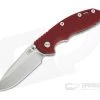 Hinderer Knives XM-18 3.5" Red NON Flipper Tri-Way 20CV Spear Point Stonewashed -Rescue Knives Sales Store 0690 1