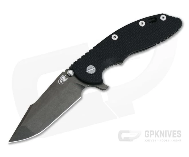 Hinderer XM-18 3.5" Tri-Way Flipper Harpoon Spanto Stonewashed Black DLC S35VN Black G10 3 Hinderer XM-18 3.5" Tri-Way Flipper Harpoon Spanto Stonewashed Black DLC S35VN Black G10