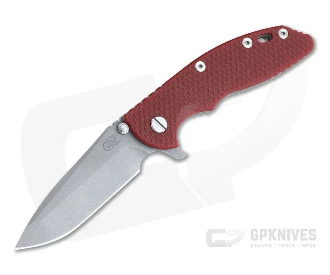 Hinderer XM-18 3.5" Tri-Way Flipper Spanto Working Finish 20CV Red G10 0806 3 Hinderer XM-18 3.5" Tri-Way Flipper Spanto Working Finish 20CV Red G10 0806