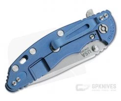 Hinderer XM-18 3.5" Tri-Way Flipper Spanto Stonewashed 20CV Blue G10 Blue Frame 0819 -Rescue Knives Sales Store 0819 2