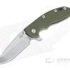 Hinderer XM-18 3.5" Tri-Way Flipper Spanto Stonewashed 20CV OD Green G10 Bronze Frame 0822 2 Hinderer XM-18 3.5" Tri-Way Flipper Spanto Stonewashed 20CV OD Green G10 Bronze Frame 0822 -Rescue Knives Sales Store 0822