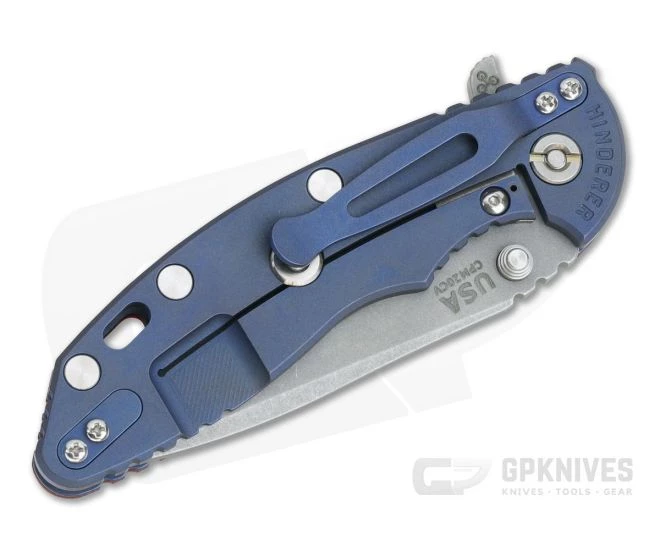 Hinderer XM-18 3.5" Tri-Way Flipper Spanto WF 20CV Red G10 Battle Blue Frame 0826 4 Hinderer XM-18 3.5" Tri-Way Flipper Spanto WF 20CV Red G10 Battle Blue Frame 0826 - Image 2