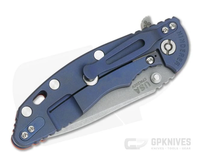 Hinderer XM-18 3.5" Tri-Way Flipper Spanto WF 20CV Orange G10 Battle Blue Frame 0827 4 Hinderer XM-18 3.5" Tri-Way Flipper Spanto WF 20CV Orange G10 Battle Blue Frame 0827 - Image 2