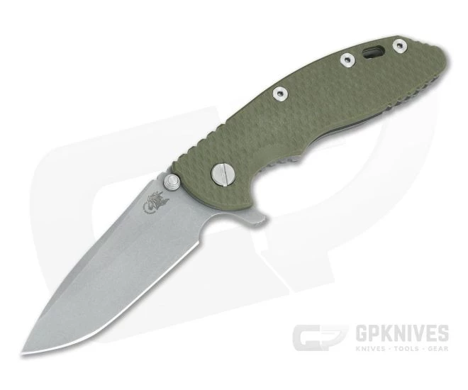 Hinderer XM-18 3.5" Tri-Way Flipper Spanto WF 20CV OD Green G10 WF Frame 0829 3 Hinderer XM-18 3.5" Tri-Way Flipper Spanto WF 20CV OD Green G10 WF Frame 0829