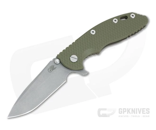 Hinderer XM-18 3.5" Tri-Way Flipper Spanto WF 20CV OD Green G10 Battle Bronze Frame 0830 3 Hinderer XM-18 3.5" Tri-Way Flipper Spanto WF 20CV OD Green G10 Battle Bronze Frame 0830
