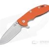 Hinderer XM-18 3.5" Spear Point Stonewashed 20CV Orange G10 Stonewashed Blue Ti Tri-Way Flipper 0836 -Rescue Knives Sales Store 0836