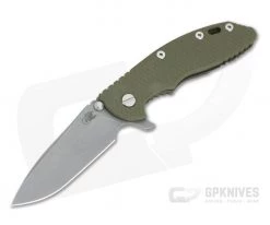 Hinderer XM-18 3.5" OD Green G10 Tri-Way Spear Point WF 20CV Battle Bronze Ti 0840