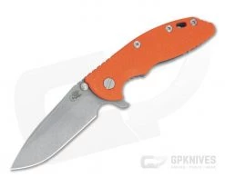 Hinderer XM-18 3.5" Orange G10 Tri-Way Spear Point WF 20CV Battle Blue Ti 0841