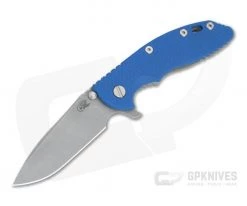 Hinderer XM-18 3.5" Spear Point Working Finish 20CV Blue G10 Tri-Way Flipper 0845