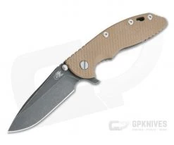 Hinderer XM-18 3.5" Coyote Tan G10 Tri-Way Spear Point Battle Black 20CV 0857