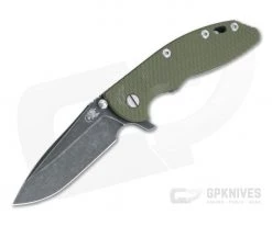 Hinderer XM-18 3.5" OD Green G10 Tri-Way Spear Point Battle Black 20CV 0864