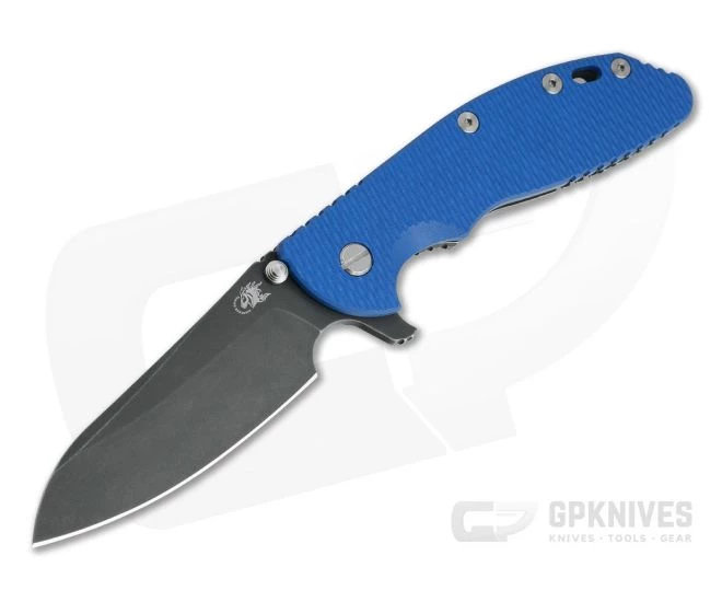 Hinderer XM-24 Sheepsfoot Battle Black DLC 20CV Blue G10 Tri-Way Pivot Flipper 3 Hinderer XM-24 Sheepsfoot Battle Black DLC 20CV Blue G10 Tri-Way Pivot Flipper