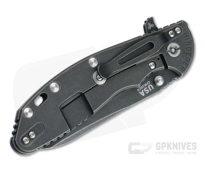 Hinderer XM-24 Sheepsfoot Battle Black DLC 20CV Blue G10 Tri-Way Pivot Flipper 4 Hinderer XM-24 Sheepsfoot Battle Black DLC 20CV Blue G10 Tri-Way Pivot Flipper - Image 2