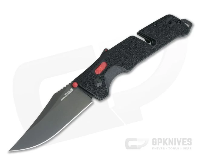 SOG Trident AT Black & Red Plain PVD D2 Black GRN AT-XR Lock Assisted Folder 11-12-01-57 3 SOG Trident AT Black & Red Plain PVD D2 Black GRN AT-XR Lock Assisted Folder 11-12-01-57