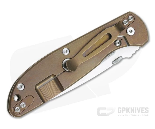 Hinderer Firetac Recurve Stonewashed 20CV OD Green G10 Tri-Way Bronze Titanium Frame Lock Folder 1106 4 Hinderer Firetac Recurve Stonewashed 20CV OD Green G10 Tri-Way Bronze Titanium Frame Lock Folder 1106 - Image 2