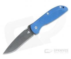 Hinderer Firetac Recurve Battle Black 20CV Blue G10 Tri-Way Titanium Frame Lock Folder 1145