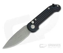 Microtech LUDT Apocalyptic CTS-204P Plain Edge Black Automatic Knife 135-10AP