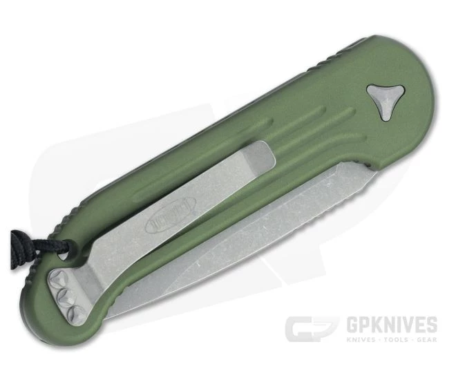 Microtech LUDT Apocalyptic M390 Plain Edge OD Green Automatic Knife 135-10APOD 4 Microtech LUDT Apocalyptic M390 Plain Edge OD Green Automatic Knife 135-10APOD - Image 2