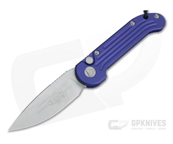 Microtech LUDT Stonewashed CTS-204P Plain Edge Purple Automatic Knife 135-10PU 3 Microtech LUDT Stonewashed CTS-204P Plain Edge Purple Automatic Knife 135-10PU